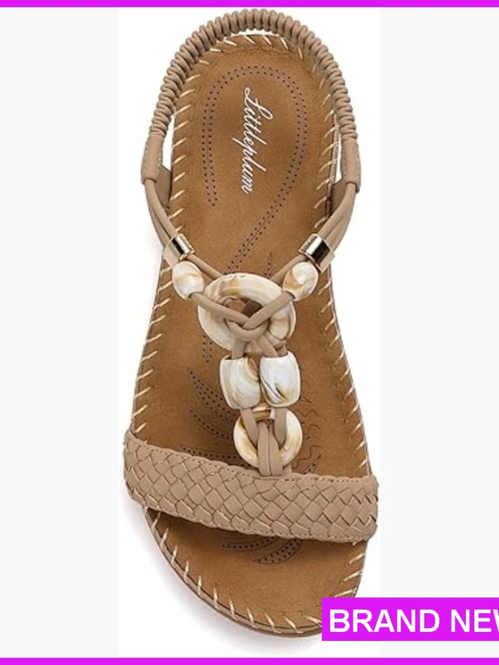Braided Bohemian Flat Sandals Arch Support Elastic Straps Summer Beach Shoes